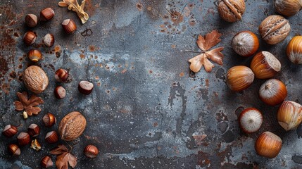 Wall Mural - Cashews Spread on a Metallic Surface: Key to a Balanced Diet and Better Health