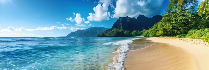 beautiful hawaii beach. 