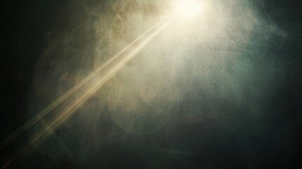 Wall Mural - Glowing light beam through smoke and dust