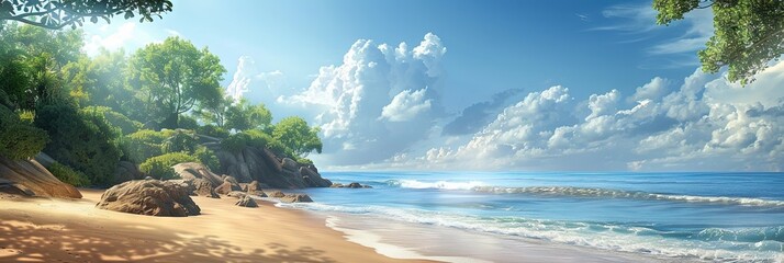 scenic views of a beach, 