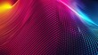 © BraveSpirit - Abstract neon gradient with wavy lines and dotted pattern