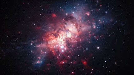 Wall Mural - high-resolution pixel galaxy nebula with stars in outer space