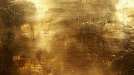 Wall Mural - Close-up view of golden brass texture