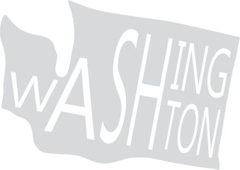 Sticker - solid drawing of washington state map.