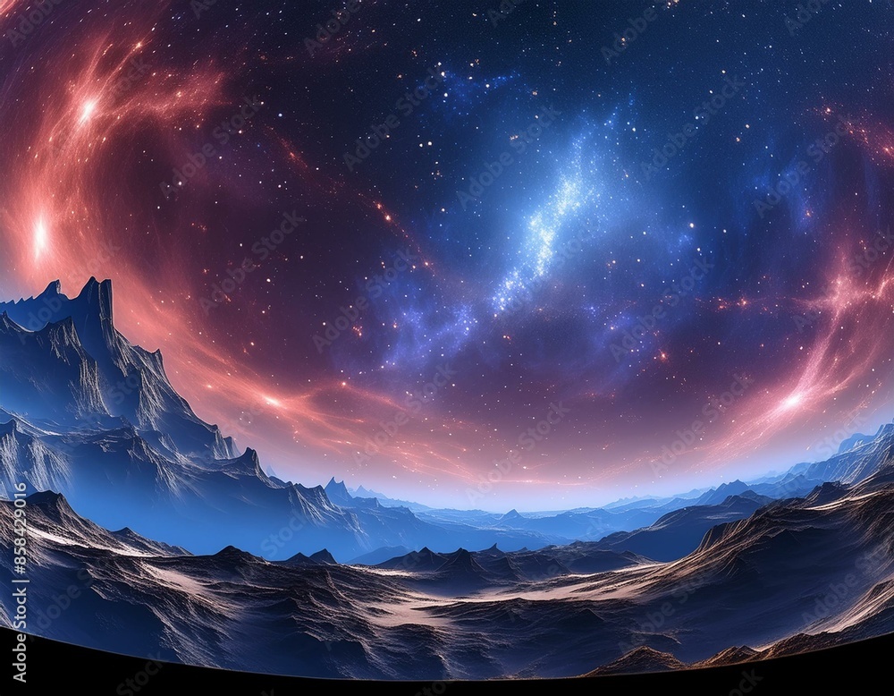 360 Equirectangular Background 360 degree equirectangular projection space background with nebula and ...