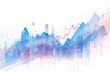 © AI Story - Clean Stock Market Graph with Red and Blue Lines on White Background in Flat Design Motion Graphics Style