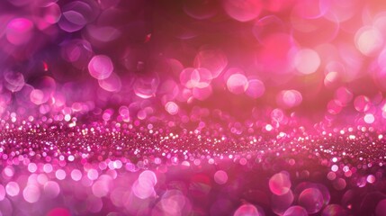 Wall Mural - Pink glitter background with defocused lights
