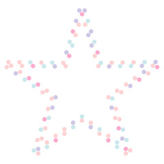 Wall Mural - Pastel colorful star line dots. Vector illustration.