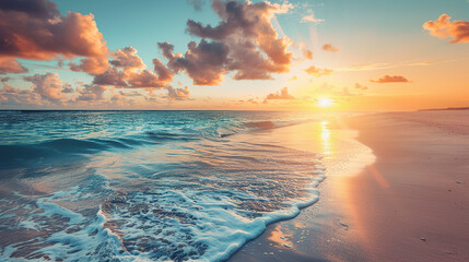 Wall Mural - Sunset on the beach