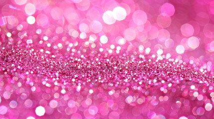 Wall Mural - Close up view of sparkling pink glitter