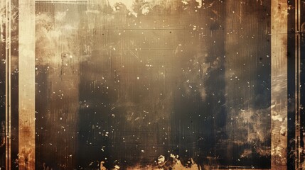 Wall Mural - Vintage distressed film frame with light leaks and grain