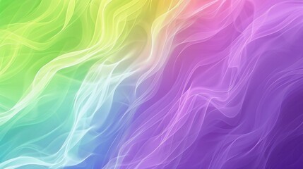 Wall Mural - Abstract rainbow gradient background with wavy lines