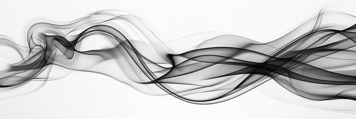 Abstract black fog smoke on white background