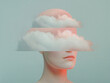 © ADDICTIVE STOCK - Surreal portrait with clouds layered through head. Generative AI image
