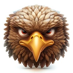 Wall Mural - A close-up of an eagles face with angry eyes