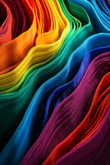 Wall Mural - A colorful, rainbow-like pattern is shown in the image. The colors are vibrant and bold, creating a sense of energy and excitement. The pattern appears to be made up of many different colors