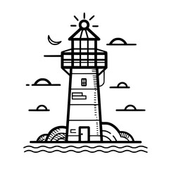 Lighthouse  icon, Lighthouse outline, Lighthouse  vector, ocean svg, ocean cliparts, clipart png, sea creatures, ship svg, Lighthouse SVG, Minimalist Line Art, sea svg, ocean svg, lighthouse, light, s