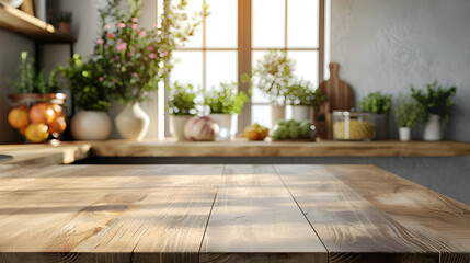 Kitchen background top counter interior wood blur home wooden empty room light white. Top kitchen product background desk modern window food display design texture tabletop restaurant board wall space