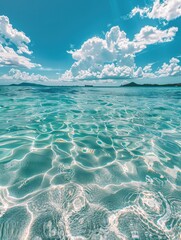 Canvas Print - Crystal Clear Water And Blue Skies On A Tropical Beach
