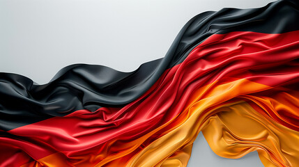 German flag, made of silk fabric