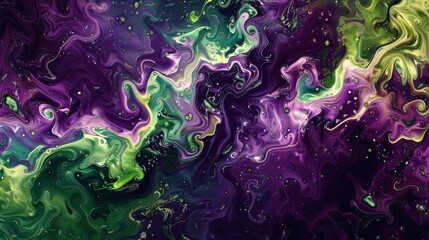 Wall Mural - Abstract swirling purple and green texture