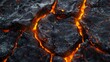 © FryArt - Molten lava flowing through cracked earth