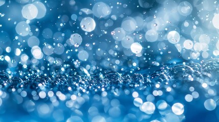 Blue bokeh abstract background