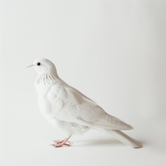 A white bird on a white background