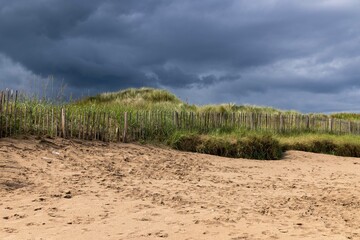 Wall Mural - sand dunes and clouds