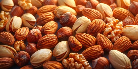 Wall Mural - Assorted Nuts and Almonds Background