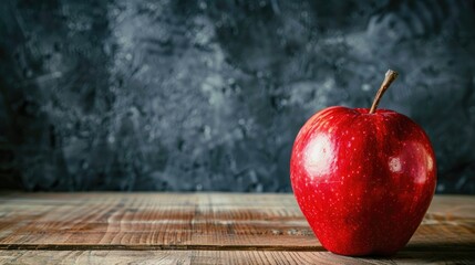 Sticker - A numbered red apple by a blackboard