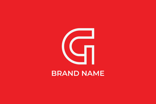 initial letter G modern abstract vector, letter G C finance business logo, letter D C love romance iconic logo
