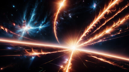 Wall Mural - create an abstract background that evokes the feel of a celestial event, such as a starburst or supe