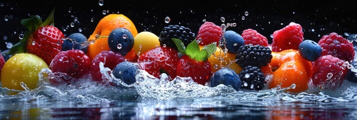 Fresh Fruit Splash: A Vibrant Burst of Color and Flavor