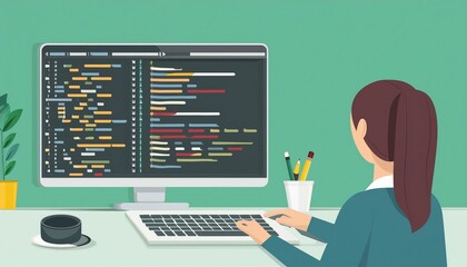 Computer, design, programmer, programming, code, graphics, Generative AI