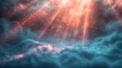 Wall Mural - beautiful beams of light in vibrant colors.