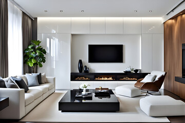 Wall Mural - modern living room