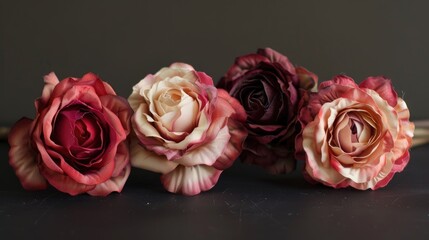 Poster - Faux roses displayed on a surface