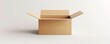 © iVGraphic - Open cardboard box on a plain white background, minimalistic concept