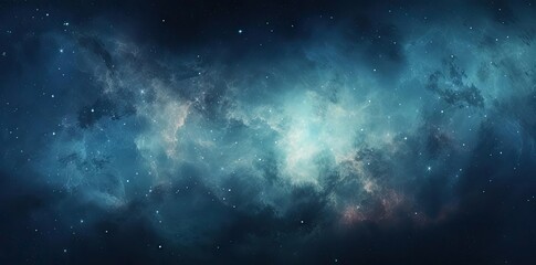 blue galaxy background with stars and planets in the space