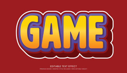 Wall Mural - 3d text effect video game style editable template