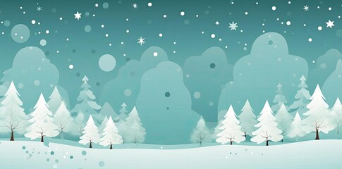 Wall Mural - christmas background cute snowflakes on a blue background