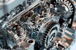 © furyon - detailed crosssection of car engine parts and gears internal combustion anatomy diagram 3d rendering