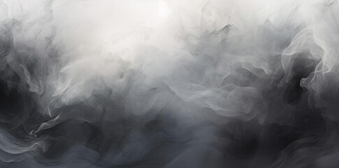 Wall Mural - smoky background with white smoke on a black background