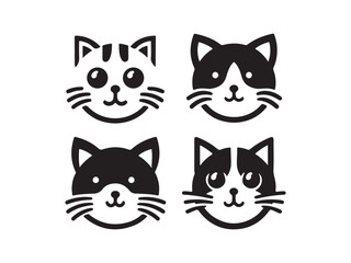 Naklejka na meble set of cats Logo