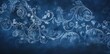 © Siasart Studio - blue bandana background with floral ornament on a dark blue background