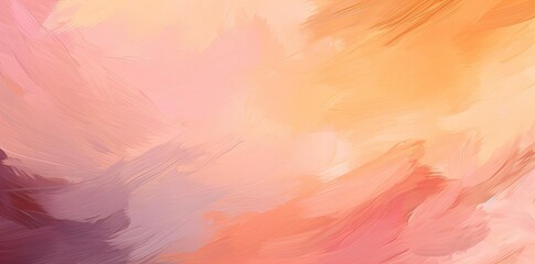 Wall Mural - brush stroke background in orange, pink, and grey colors with a white shadow