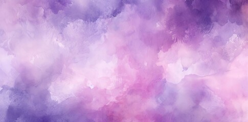 purple watercolor background with a white and purple flower and a purple and white wall