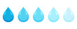 © starlineart - set of blue rain droplet icon in cartoon style