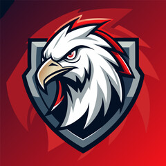 Wall Mural - Eagle Head Sport Gaming Logo Vector Badges Emblem